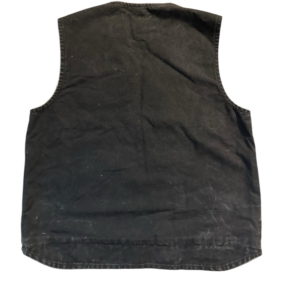 Carhartt Sherpa Lined Duck Vest Black V26 Men’s Large Workwear - Picture 4 of 7